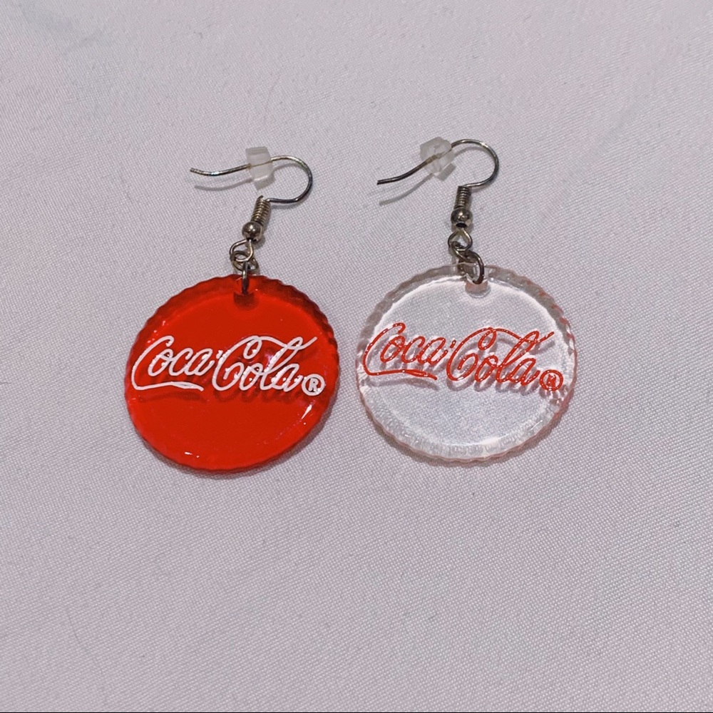 Coca Cola Bottle Cap Earrings